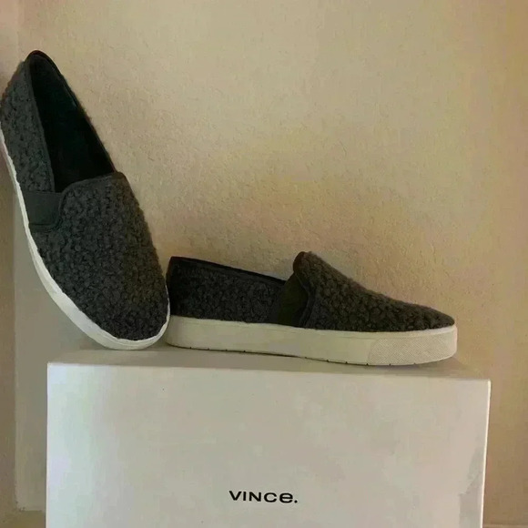 Vince Gray Sherpa Slip-On Sneakers - Picture 2 of 4